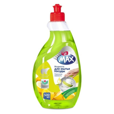 Dr MAX Жидкость для мытья посуды концентр. Лимонная свежесть 500мл/уп16