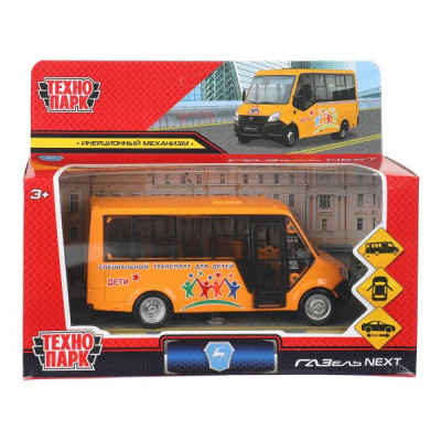 Машина металл ГАЗЕЛЬ NEXT CITILINE ДЕТИ длина 14,5 см, двери, инерц, кор. Технопарк в кор.2*32шт