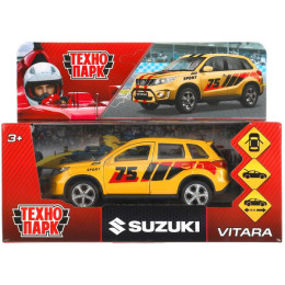 Машина металл SUZUKI VITARA s 2015 СПОРТ 12 см, отк дв, баг, инер, жел., кор Технопарк в кор.2*36шт