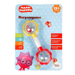 Погремушка гантелька Малышарики блистер Умка в кор.2*120шт Погремушка гантелька Малышарики блистер Умка в кор.2*120шт