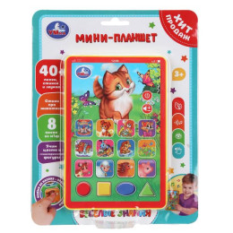 Обучающий мини-планшет 40  стихов, песен, звуков. на блист. Умка в кор.96шт