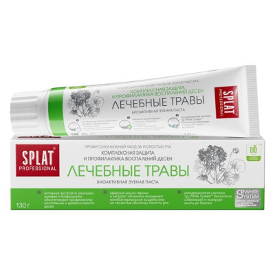 SPLAT Prof MEDICAL HERBS / ЛЕЧЕБНЫЕ ТРАВЫ зубная паста, 130 г/уп15