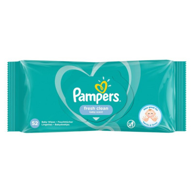 Салфетки детские влажные Pampers Fresh clean 52шт /уп12