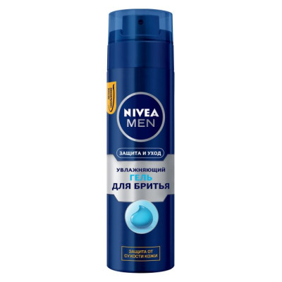 NIVEA FOR MEN Гель для бритья Увлажняющий "Защита и Уход" 200мл(new)/уп4