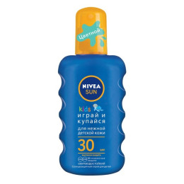 NIVEA SUN Kids Спрей солнцезащ для детей "Играй и купайся" SPF 30+ 200мл/уп12