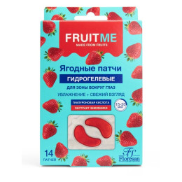 Ф772 Гидрогелевые патчи вокруг глаз "Гиалур. кислота+экстр. землян" FRUITME Флоресан 14шт(7пар)/уп16