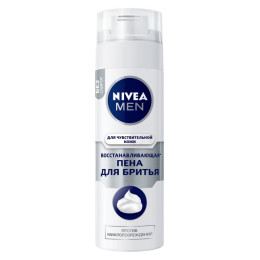 NIVEA FOR MEN Пена для бритья для чувствительной кожи "Восстанавливающая" 200мл/уп12