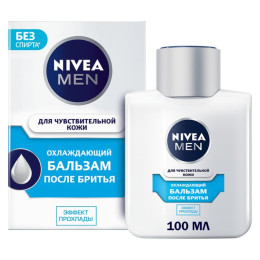 NIVEA FOR MEN Бальзам после бритья для чувствительной кожи Охлаждающий 100мл/уп24