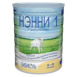 НЭННИ 1 м/с с0м с пребиотиками на основе козьего молока 800г /уп6