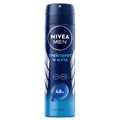 NIVEA DEO Дезодорант-спрей д/муж «Грейпфрут и мята» 150мл/уп12