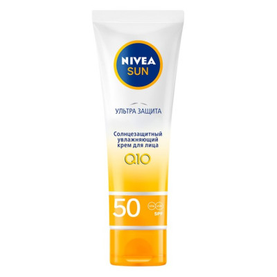 NIVEA SUN Крем солнцезащ д/лица д/чувст кожи "Ультра защита" SPF50 50мл/уп12