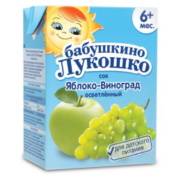 Сок Б.Лук. Яблочно-виноградный осв. с5м 200г тетрапак/уп18