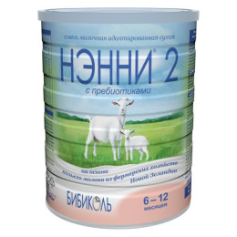 НЭННИ 2 м/с с6м с пребиотиками на основе козьего молока 800г /уп6