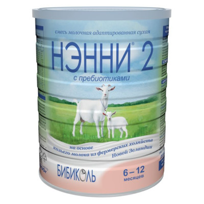 НЭННИ 2 м/с с6м с пребиотиками на основе козьего молока 800г /уп6