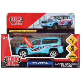 Машина металл свет-звук TOYOTA PRADO СПОРТ длина 12 см, двери, инерц, кор. Технопарк в кор.2*36шт