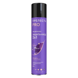Прелесть Professional Лак для волос "Защита" мегафиксация 300см3/уп12