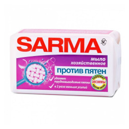 САРМА Мыло хозяйственное SARMA 140г против пятен/уп48