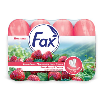 FAX  мыло    Клубника/Крем (э/пак) 4*70г/уп12
