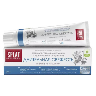 SPLAT Prof LONG-LASTING FRESHNESS / ДЛИТЕЛЬНАЯ СВЕЖЕСТЬ зубная паста, 100 гр(new)/уп25
