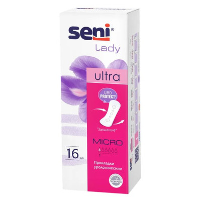 СЕНИ LADY Прокладки урологические Ultra micro 16 шт/уп15