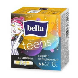 БЕЛЛА FOR TEENS Тампоны "комфорт и надежность" regular 8 шт/уп40 БЕЛЛА FOR TEENS Тампоны "комфорт и надежность" regular 8 шт/уп40