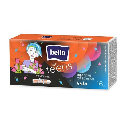 БЕЛЛА FOR TEENS Тампоны "комфорт и надежность" super plus 16 шт/уп20