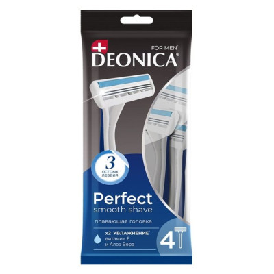 Deonica Бритва д/женщ. однораз. 3 лезвия 4шт/уп10 4054
