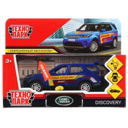 Машина металл свет-звук land rover discovery спорт 12см, инерц., синий в кор. Технопарк в кор.2*36шт