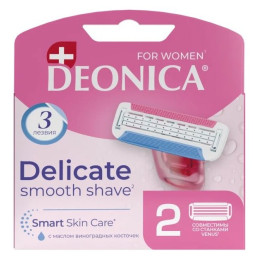 Deonica Сменные кассеты д/женщ. 3 лезвия 2шт/уп10 8296