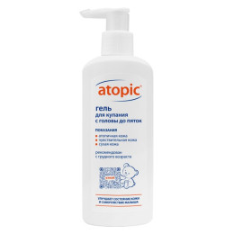 Гель для купания с головы до пяток Atopic  250 мл/уп12