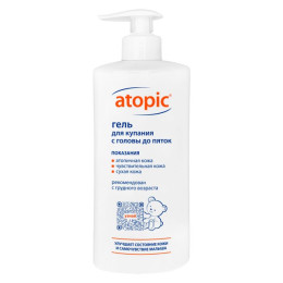 Гель для купания с головы до пяток Atopic  400 мл/уп12