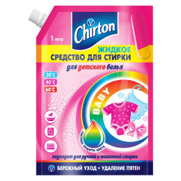 Жидкое средство для стирки Чиртон "Для детского белья" 1л/уп6