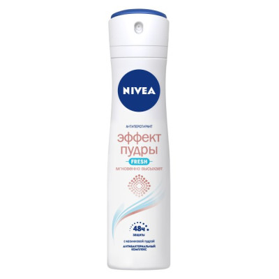 NIVEA DEO Антиперспирант"Эффект Пудры FRESH"д/женщин спрей 150мл(new)/уп6 NIVEA DEO Антиперспирант"Эффект Пудры FRESH"д/женщин спрей 150мл(new)/уп6