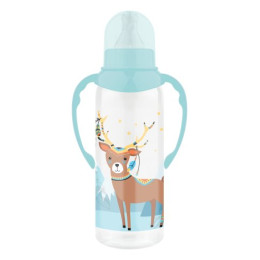 Бутылочка д/корм с силик. соск. мол, с тал. и руч., 0+ мес Just Lubby микс 250 мл/уп12 12018