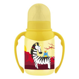 Бутылочка д/корм с силик. соск. мол и руч., 0+ мес Lubby 125 мл/уп12 12013