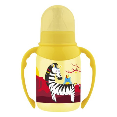 Бутылочка д/корм с силик. соск. мол и руч., 0+ мес Lubby 125 мл/уп12 12013