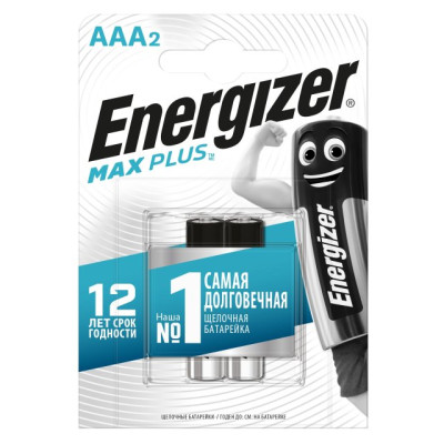 Батарейки Energizer Max Plus LR03 AAA 2шт/уп12