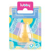 Соска молочн. 6+ мес, быстр. поток, латекс Lubby 2шт/уп12 4656