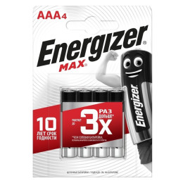 Батарейка Energizer MAX Alk E92 AAA 4шт/уп12