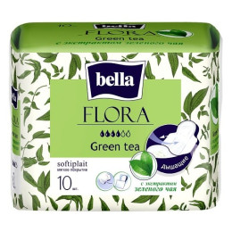 БЕЛЛА FLORA Прокладки Green tea (с экстр. зелёного чая) 10 шт/уп36