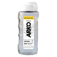 ARKO MEN 2в1 Гель душ+шамп 260мл CRYSTAL/уп12