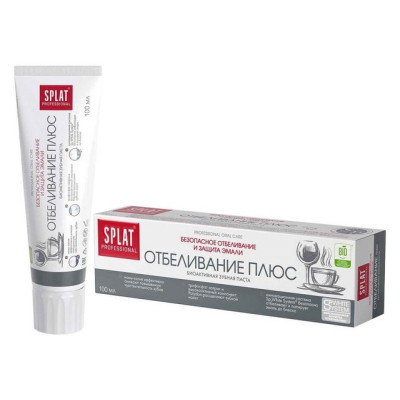 SPLAT Prof WHITE PLUS / ОТБЕЛИВАНИЕ ПЛЮС зубная паста, 100гр(new)/уп25