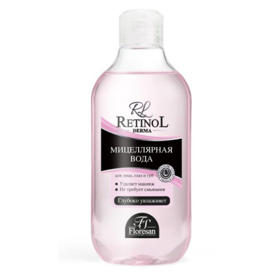 Ф341 Мицеллярная вода для снятия макияжа с ретинолом Retinol Флоресан 300мл /уп10 Ф341 Мицеллярная вода для снятия макияжа с ретинолом Retinol Флоресан 300мл /уп10