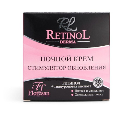 Ф346 Крем для лица ночной стимулятор обновления Retinol Флоресан 75мл /уп12
