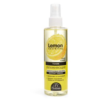 Ф355 Тоник увлажняющий с гиалур. кислотой и экстр. лимона Sparkling Lemon Флоресан 200мл /уп15