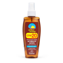 Ф120а Масло водостойкое "Активатор загара" SPF 20  Флоресан 150мл /уп15