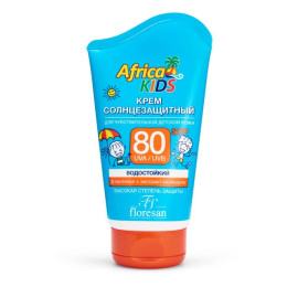 Ф404 Крем солнцезащитный для детей SPF 80 "Africa Kids"   Флоресан 100мл /уп10