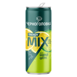 Напиток Черноголовка б/а сильногазир со вкусом лимона, лайма и лемонграсса 0,33л ж/б/уп12 (ЧЗ)