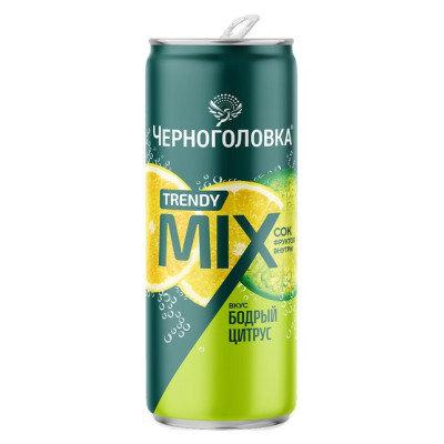 Напиток Черноголовка б/а сильногазир со вкусом лимона, лайма и лемонграсса 0,33л ж/б/уп12 (ЧЗ)