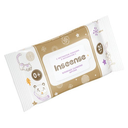 Салфетки влажные для детей Inseense 20 шт с экстрактом ромашки и витамином Е /уп64
